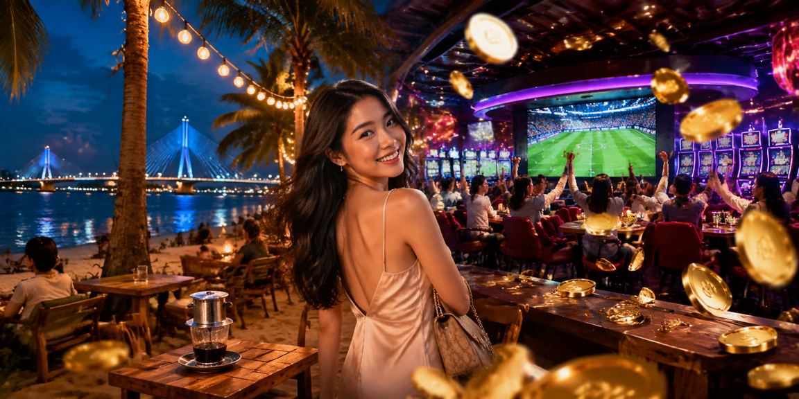 Người dùng tại Cần Thơ uống cà phê và kiểm tra tiền thưởng trên điện thoại Android