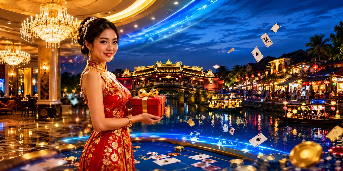 Trò chơi bài tại chợ đêm Hội An – không gian giải trí ngoài trời